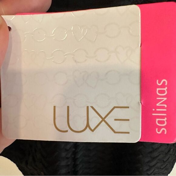 Salinas Black Bandeau Herringbone Texture Brazilian One Piece Swimsuit XS - Picture 8 of 9